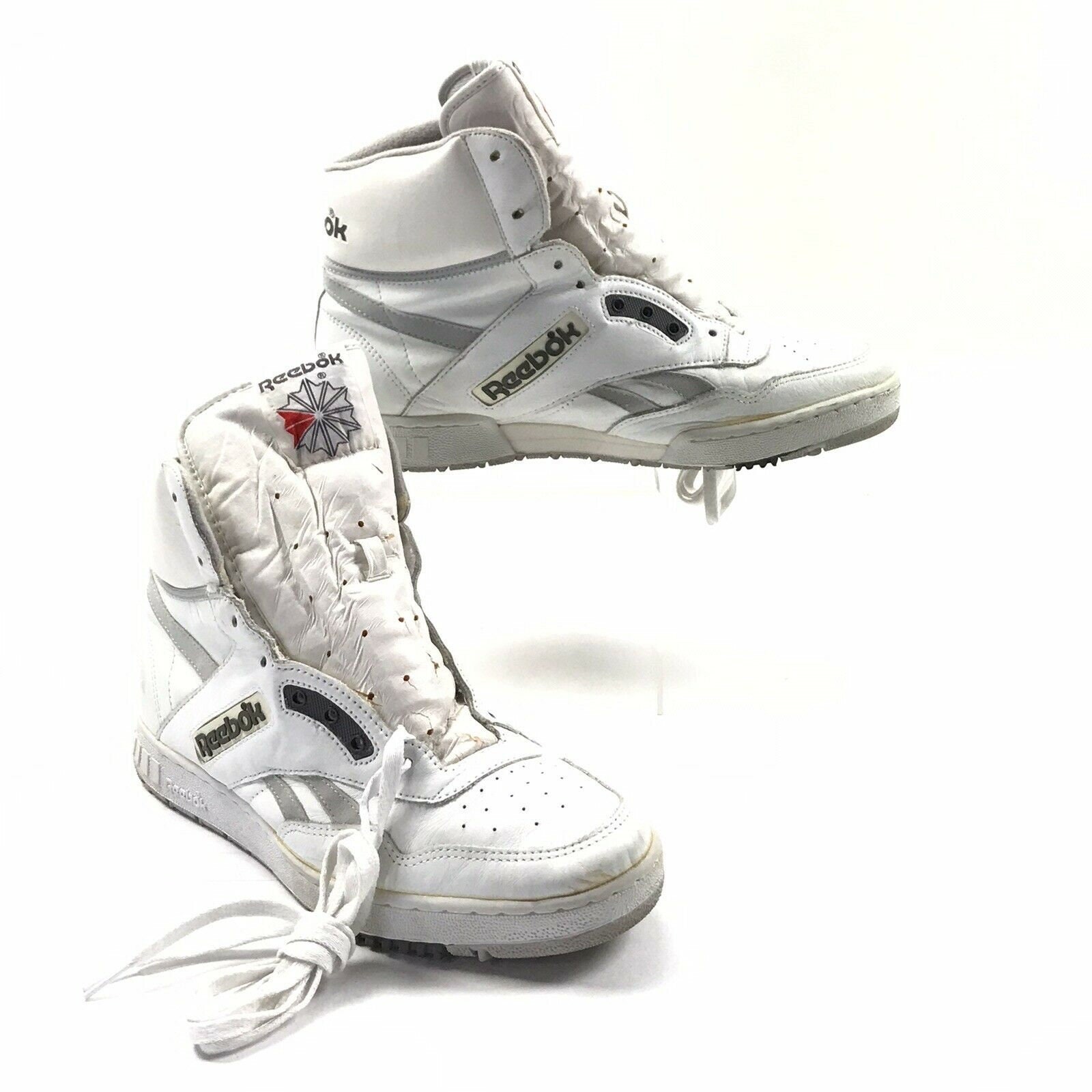 puñetazo camuflaje Enojado Reebok High Top Shoes R902 TYC White Gray Leather Vintage - Etsy New Zealand