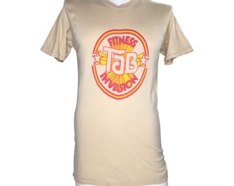 Tab Cola Fitness Invasie T Shirt Snack Tee Made In USA Vintage 80's Large