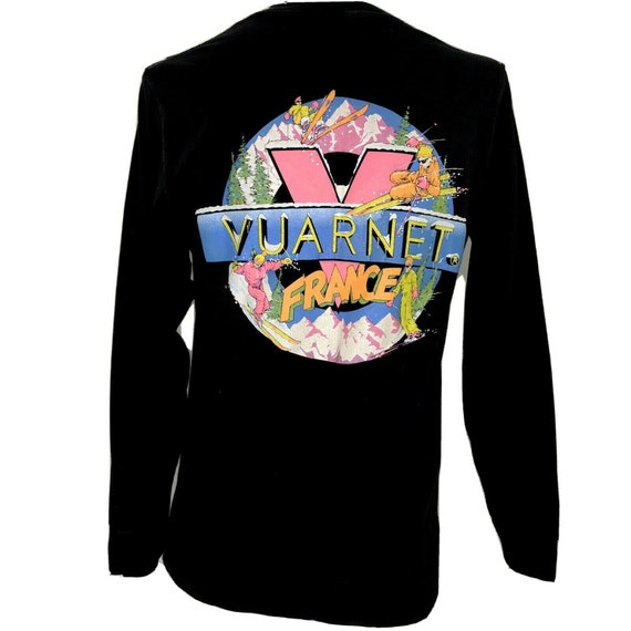 Vuarnet Mens T Shirt Long Sleeve Double Sided Neon