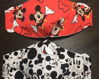 Mouse Mask- 4 Size Choices- Quick & FREE Shipping- Licensed Fabric! Reuseable- Washable! Required for entrance- Order ASAP!