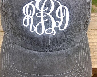 Monogrammed Hat- MASTER CIRCLE FONT- Pick your Hat, and Thread Color! Preppy, cute and Amazing gift!