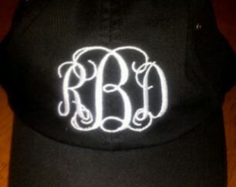 Monogrammed Hat- THE PERFECT Preppy Accessory- NON distressed hat- amazing gift!!