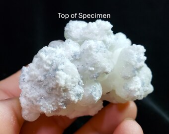 Hydrozincite Crystal Cluster With Blue Celestine Crystals