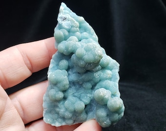 Blue Botryoidal Hemimorphite Crystal Cluster: Yunnan Province, China - UV Reactive