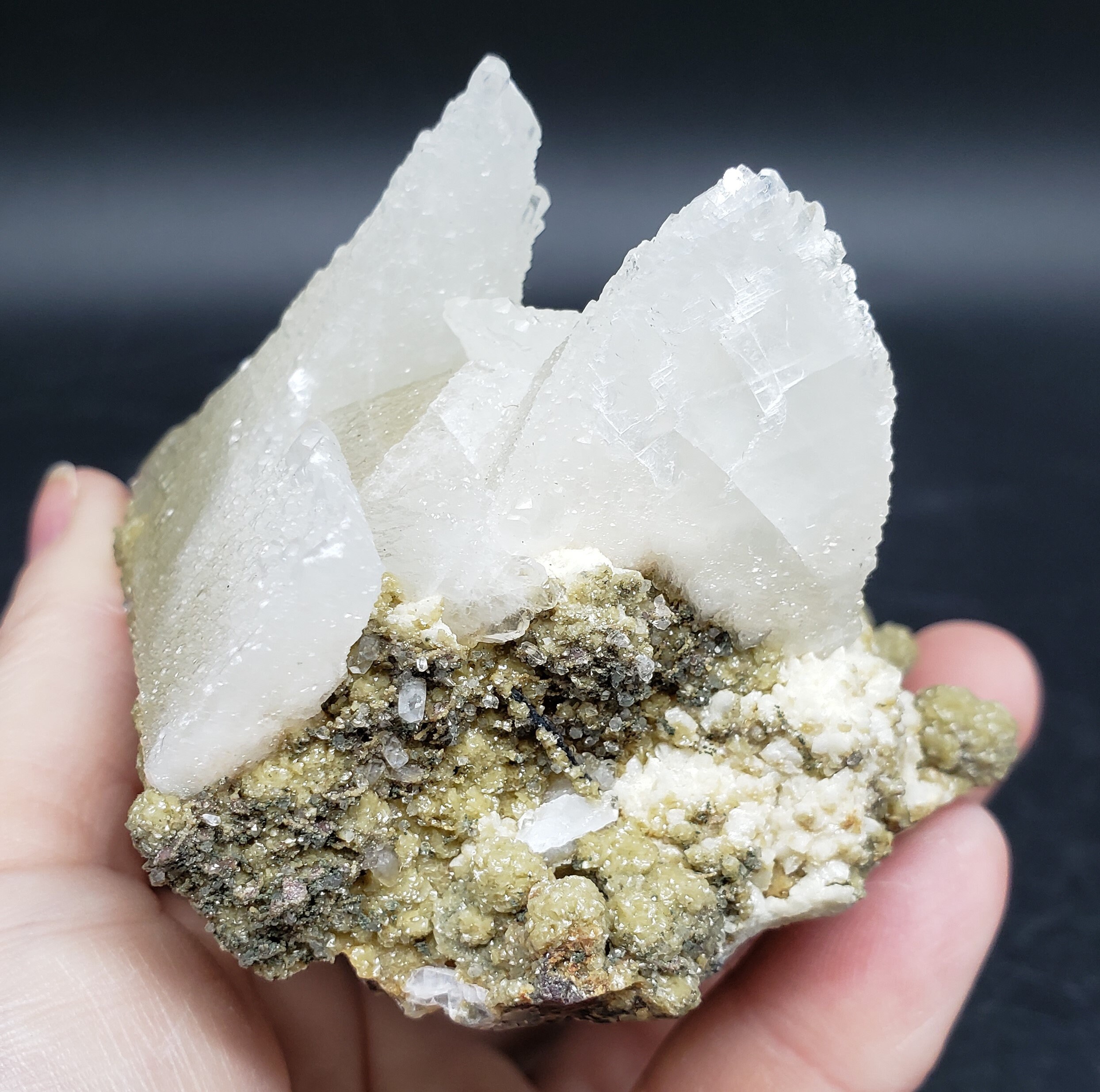 5.1 in Golden and White Scalenohedral Double Terminated Lustrous ...