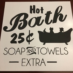 Hot bath sign | 12x12 bathroom sign, sign for friend, gift for mom, gift for friend, christmas gift, gift for wife