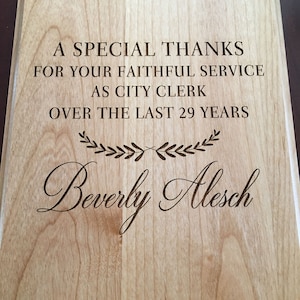 8&quot; x 10&quot;  Laser Engraved wood  Plaque, Custom Plaque,