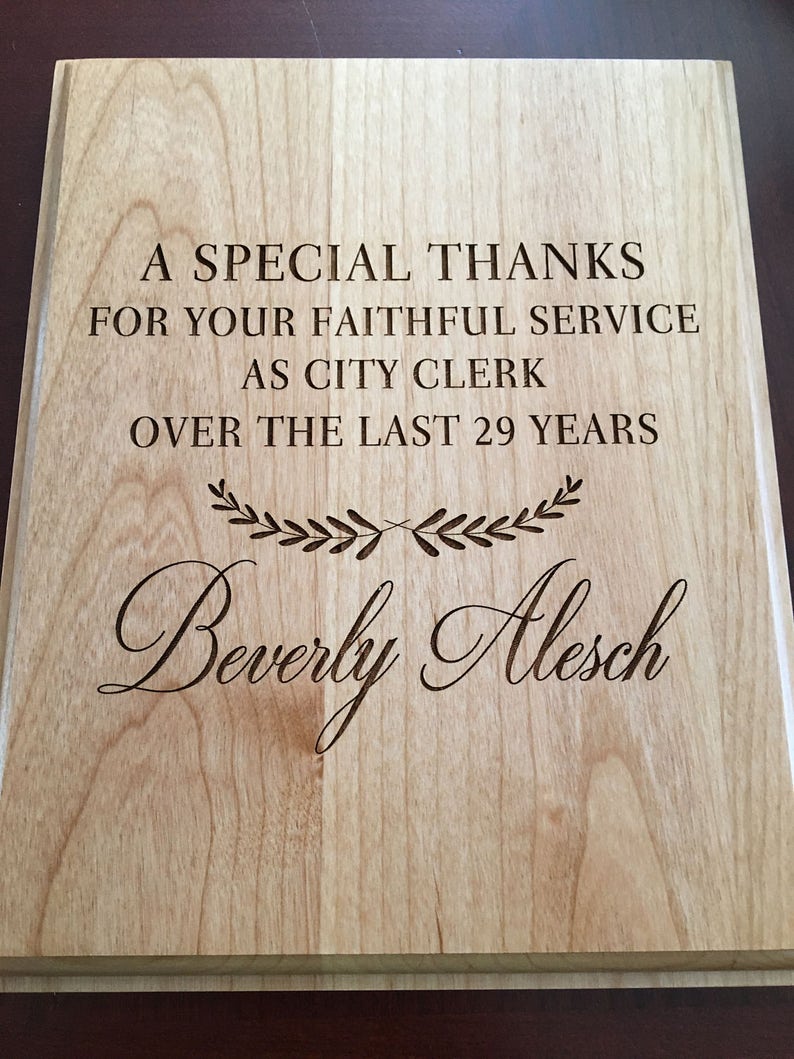 8 x 10 Laser Engraved wood Plaque Custom Etsy