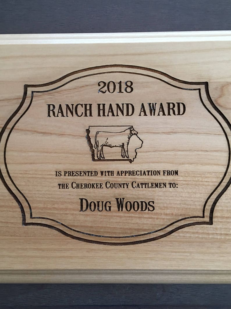 8 X 10 Laser Engraved Wood Plaque Custom Plaque Etsy