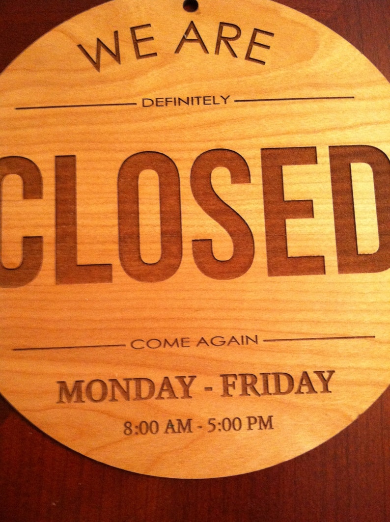 Laser Engraved Custom Open/ Closed Business Sign - Etsy