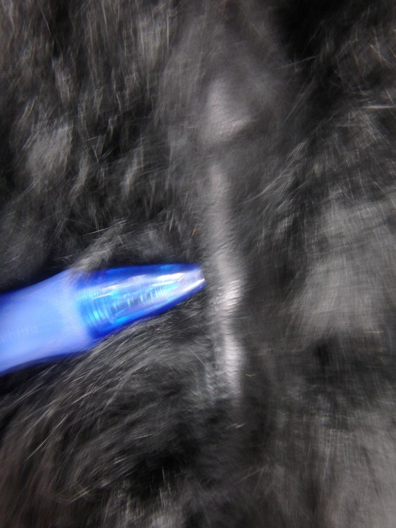 Opossum Real Fur VEST Coat Jacket Medium Black Wo… - image 7