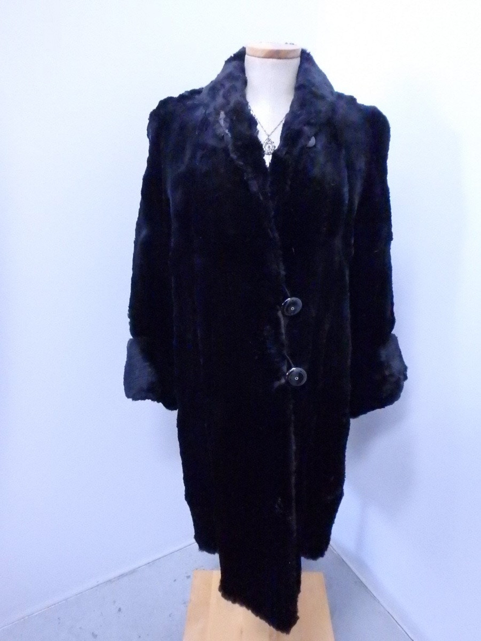 LONG Sheared Muskrat Fur Coat Jacket Black Size Medium Womens - Etsy Canada