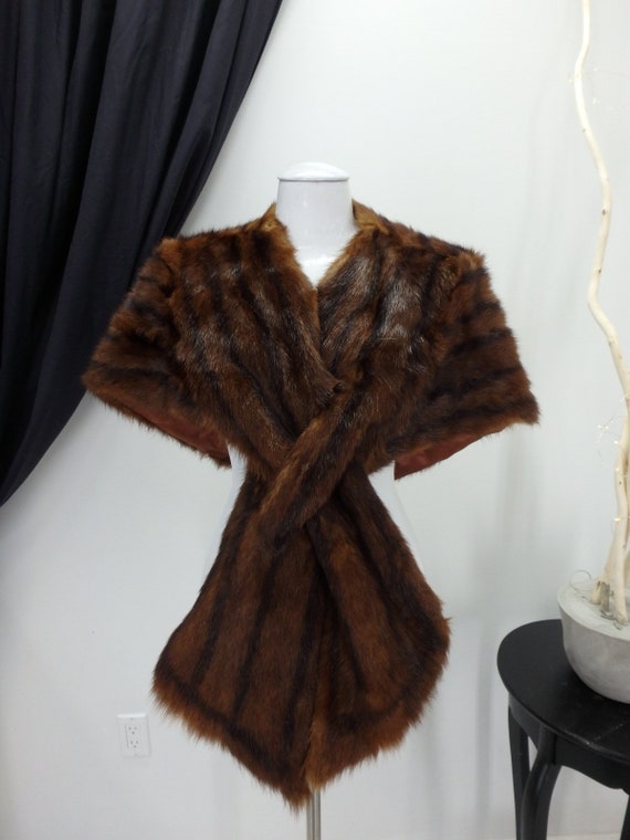 Marmot Alaska Real Fur Brown CAPE Coat Jacket One 