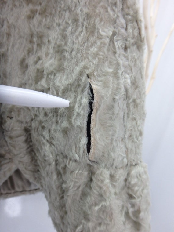 Broadtail and Mink Real Fur Taupe CAPE Coat Jacke… - image 6