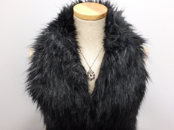Black Fox Faux Fur Women's Coat Jacket 