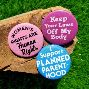 Vintage Style Feminist Pin Set