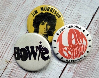 Jim, Jimi & Bowie Pin Set