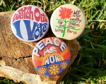 Vintage Style Protest Pins