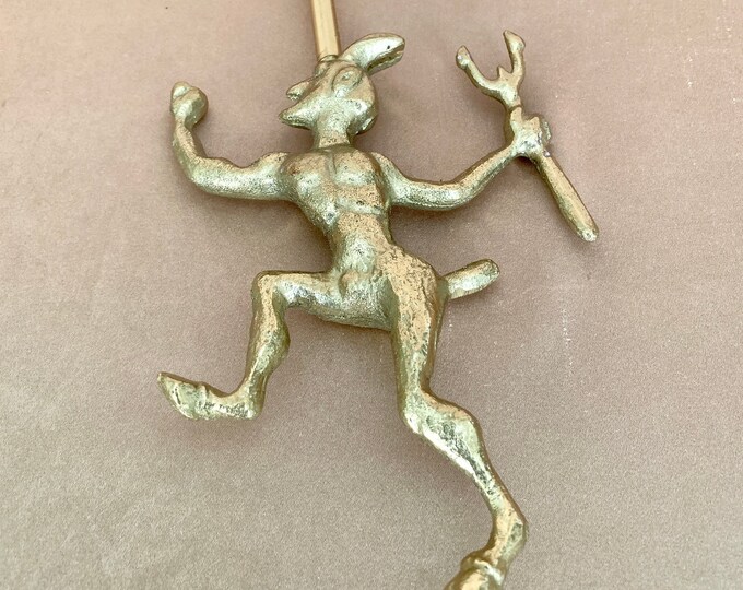 Brass Devil Fireplace Damper Pull Hook, Devil With Pitchfolk Etsy