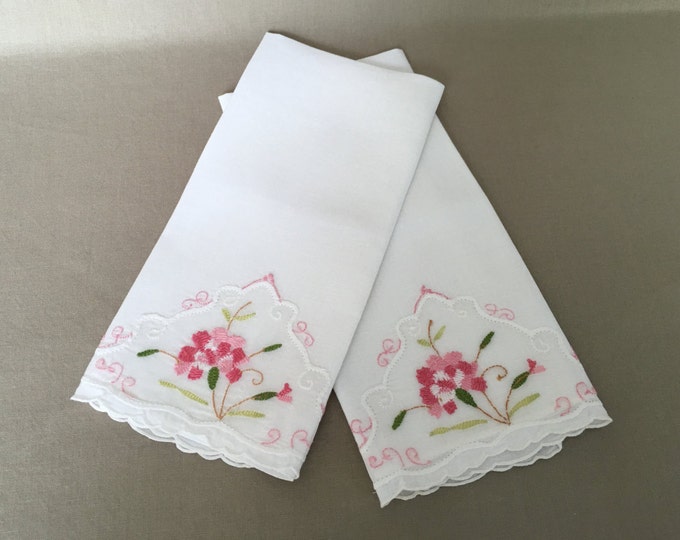 Embroidered Linen Guest Towels Linen Hand Towels Fingertip Etsy
