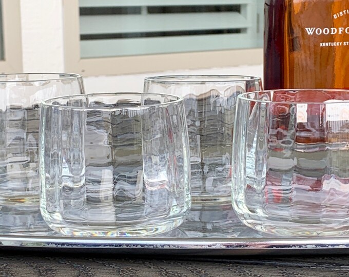 Hand Blown Whiskey Glasses Lowball on the Rocks Barware Hand Etsy