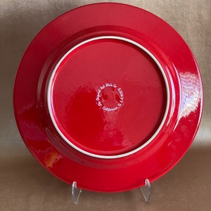 Vintage You Are Special Today Red Ceramic Plate, Original 1979 Plate Made in W Germany, Red Family Celebration Plate, Waechtersbach Plate. image 9