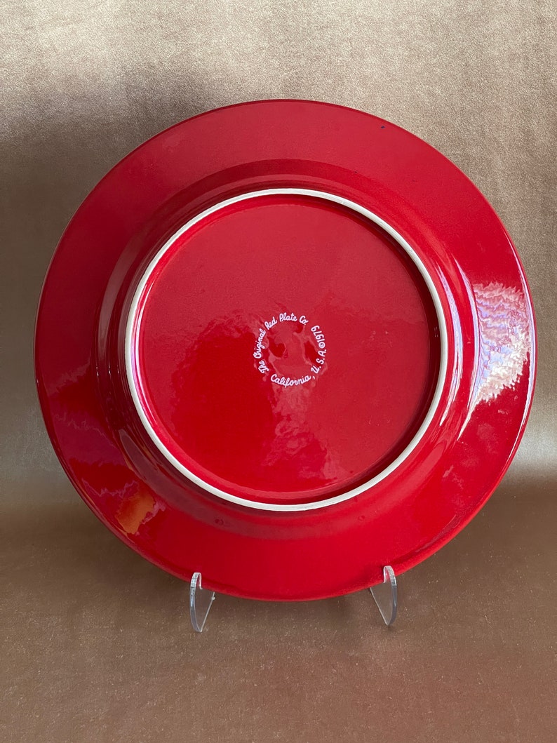 Vintage You Are Special Today Red Ceramic Plate, Original 1979 Plate Made in W Germany, Red Family Celebration Plate, Waechtersbach Plate. image 9