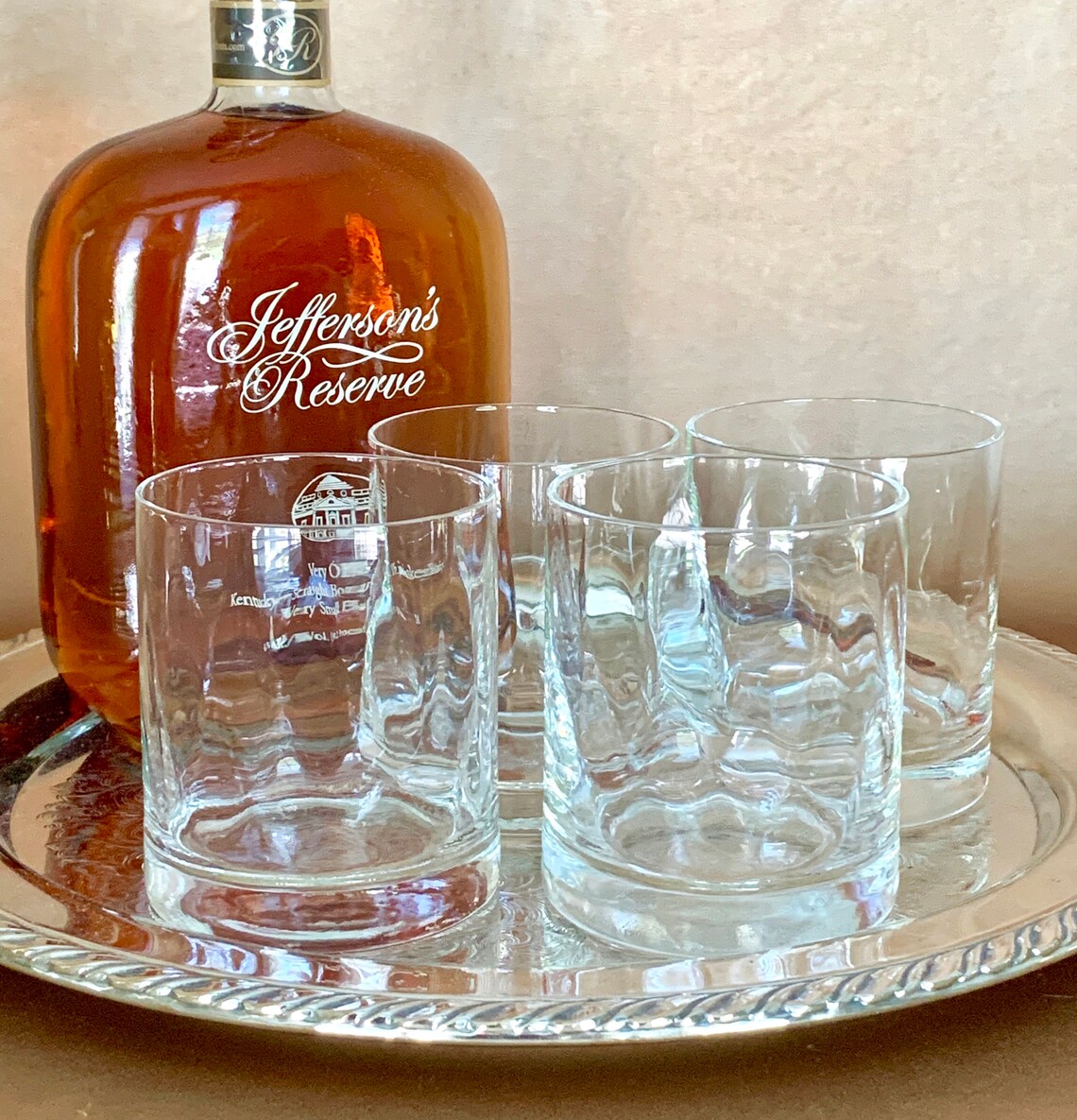Optic Crystal Whiskey Glasses Hand Blown Glass Vintage Etsy