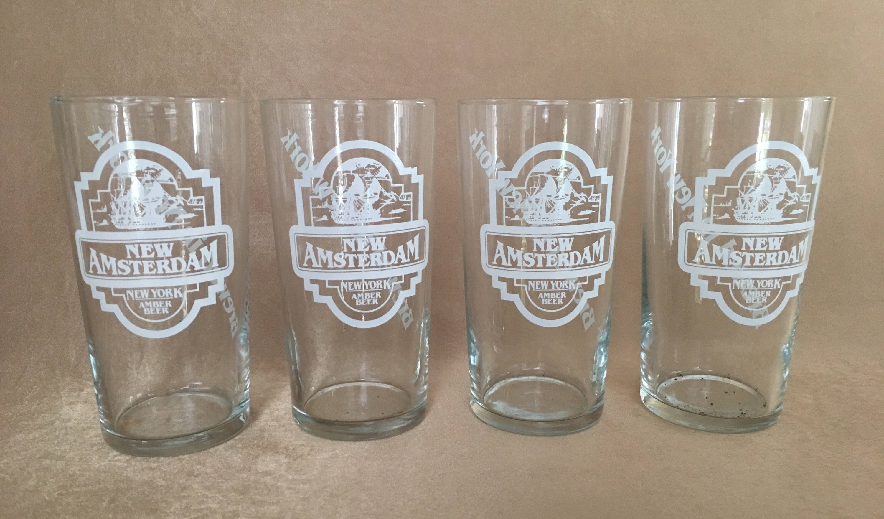 Beer Glasses New Amsterdam Beer Fathers Day Gift New York Etsy