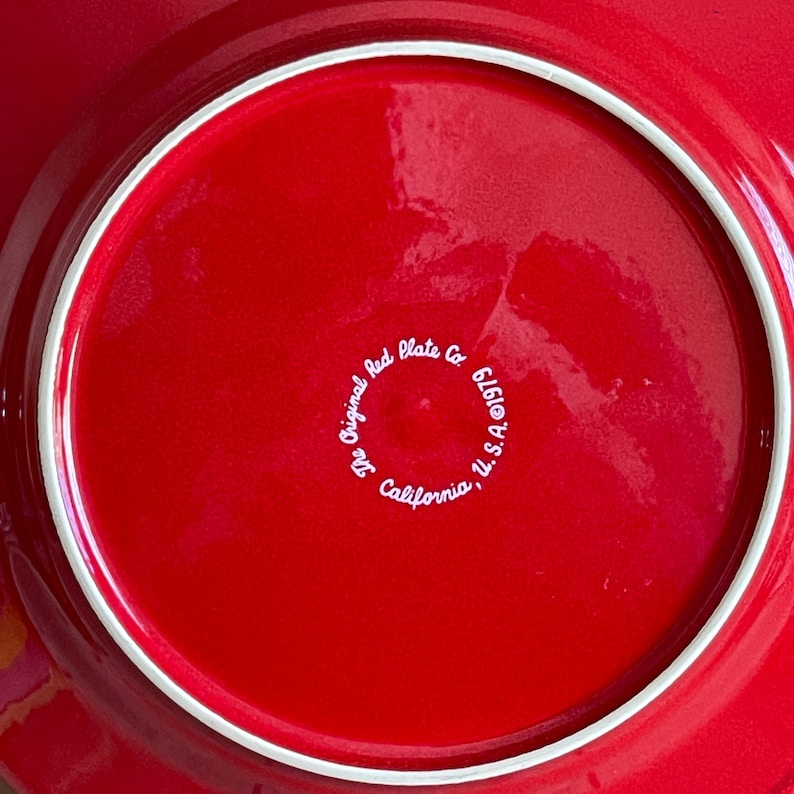 Vintage You Are Special Today Red Ceramic Plate, Original 1979 Plate Made in W Germany, Red Family Celebration Plate, Waechtersbach Plate. image 8