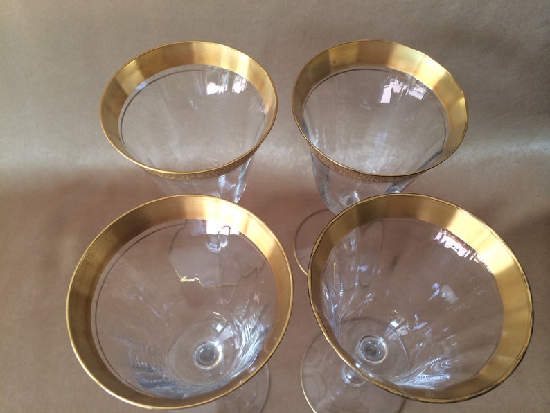 Gold Trim Wine Glass Tiffin Franciscan Tiffin Minton Optic Etsy