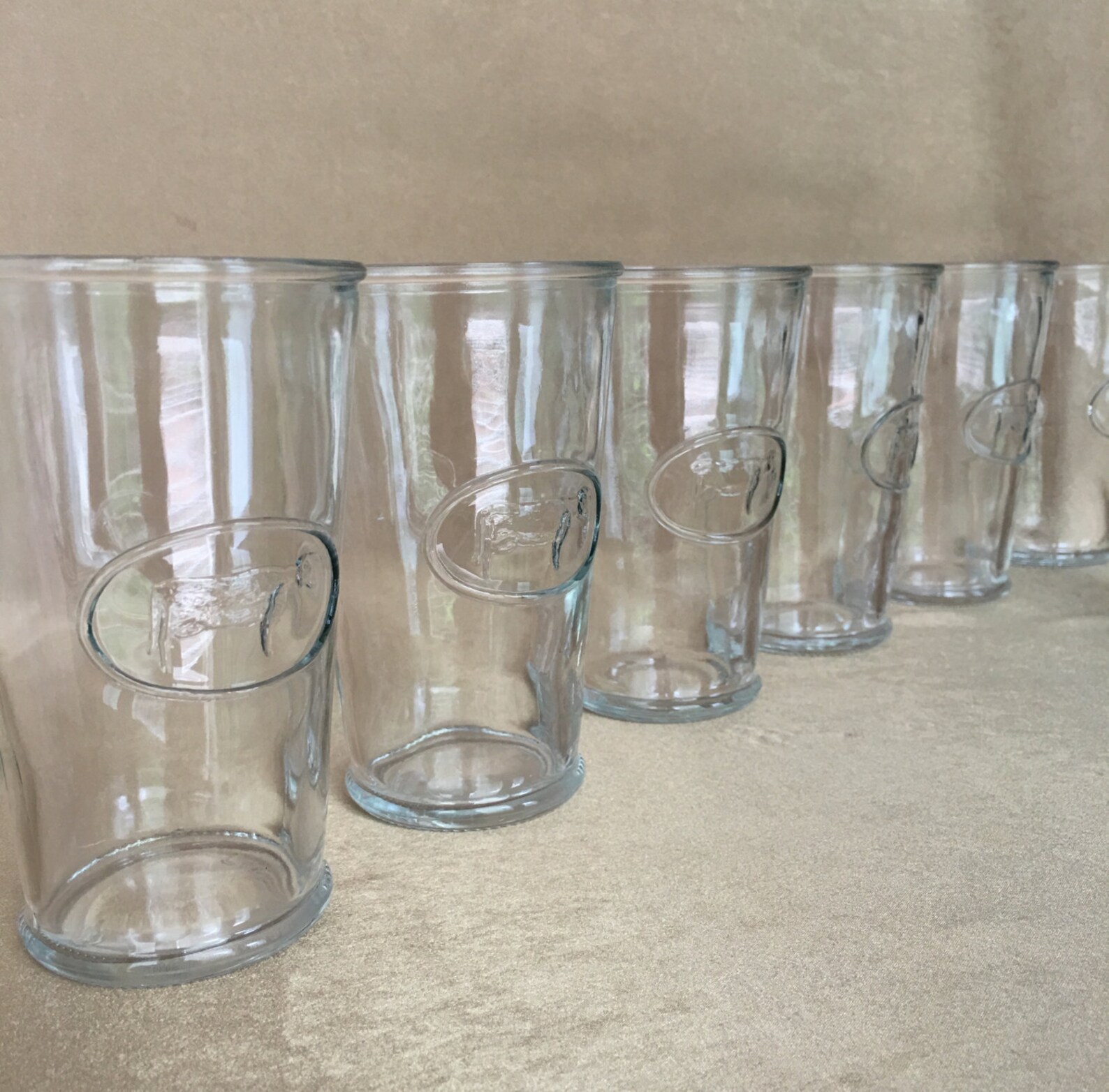 Cow Drinking Glasses Raised Cow Design Raised Relief Clear Etsy