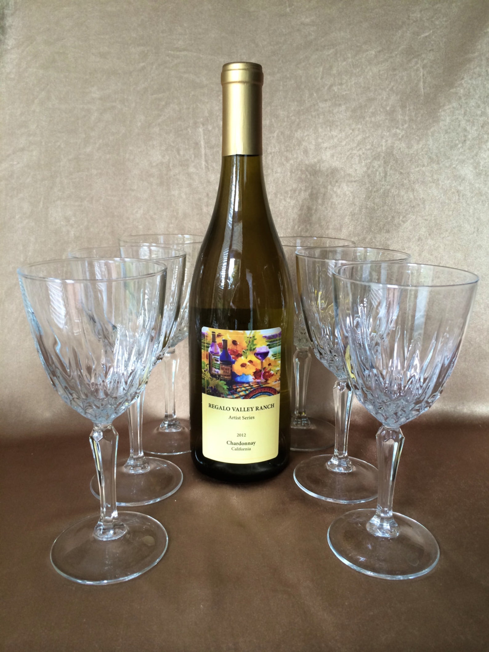 Crystal Wine Glass Vintage Luminarc Diamante D'Arques Etsy