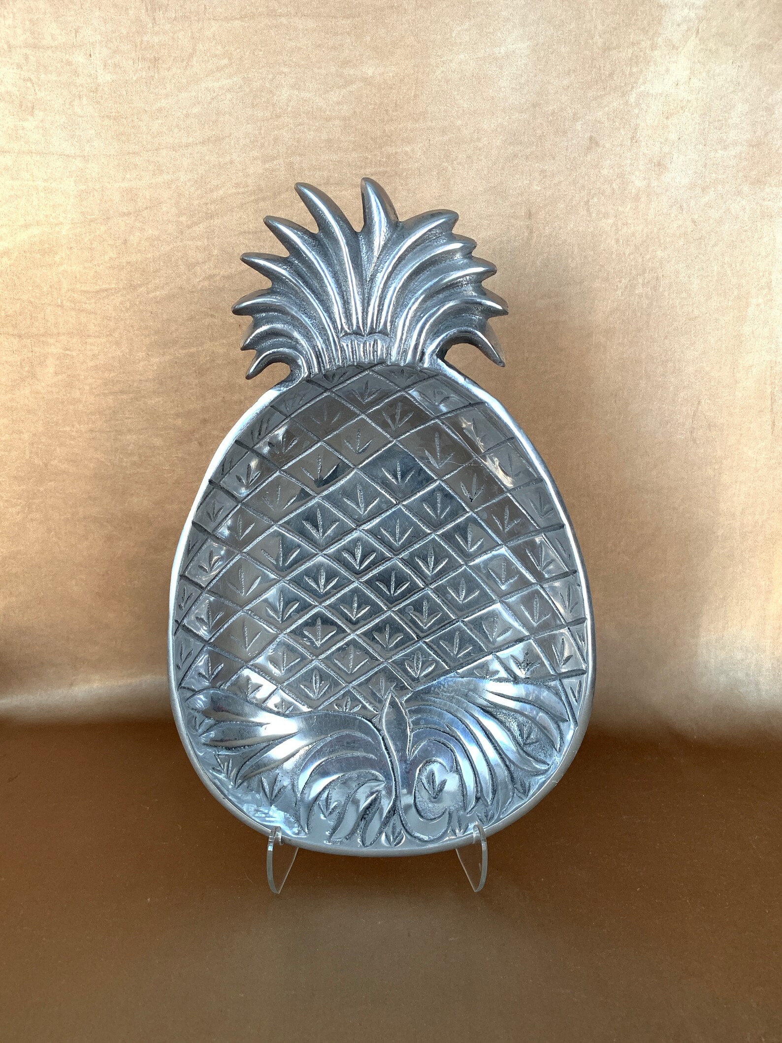 Pewter Pineapple Serving Tray Southern Symbol for Hospitality Etsy
