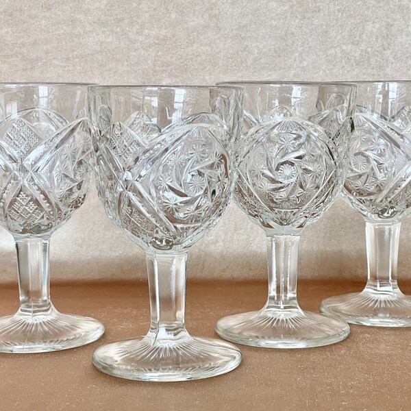 Cut Glass Goblets Etsy