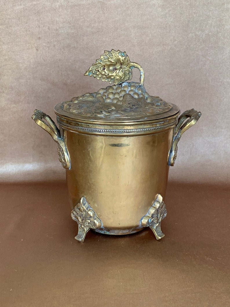 Vintage Ornate Brass Lidded Urn Made By Decorative Crafts Inc Etsy