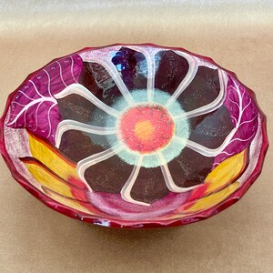 Talavera Folk Art Pottery Bowl, Southwestern Tri Foot Red Clay Bowl