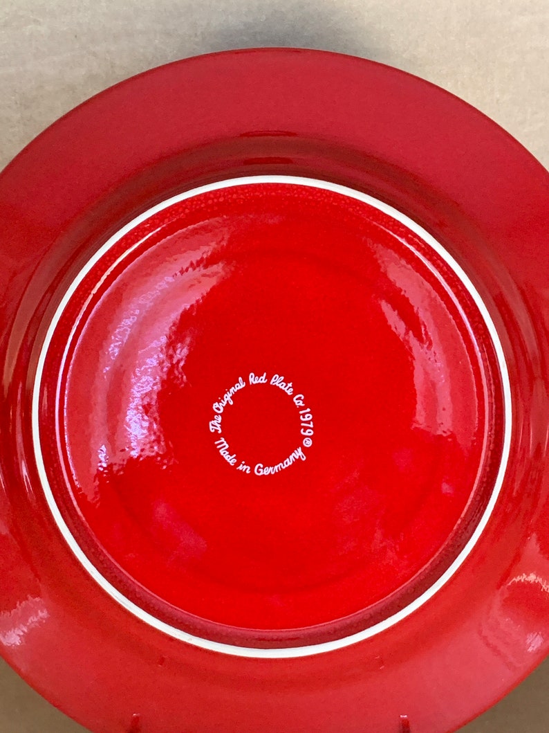 Vintage You Are Special Today Red Ceramic Plate, Original 1979 Plate Made in W Germany, Red Family Celebration Plate, Waechtersbach Plate. image 7