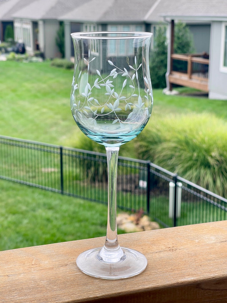 Vintage Tall Stem Turquoise Wine Glasses From Lenox in Etsy