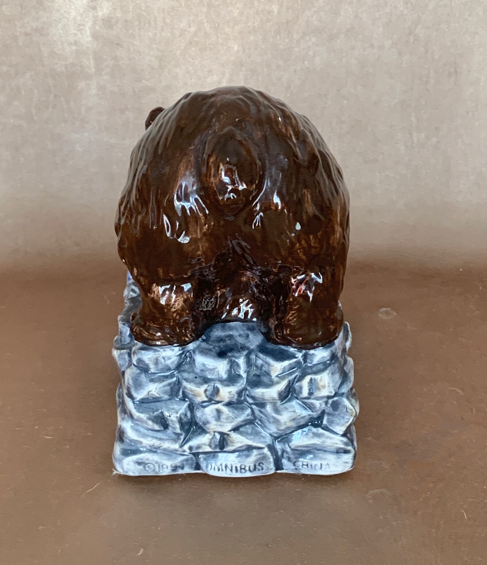 Vintage Omnibus Bear and Salmon Statue Fitz and Floyd Omnibus Etsy