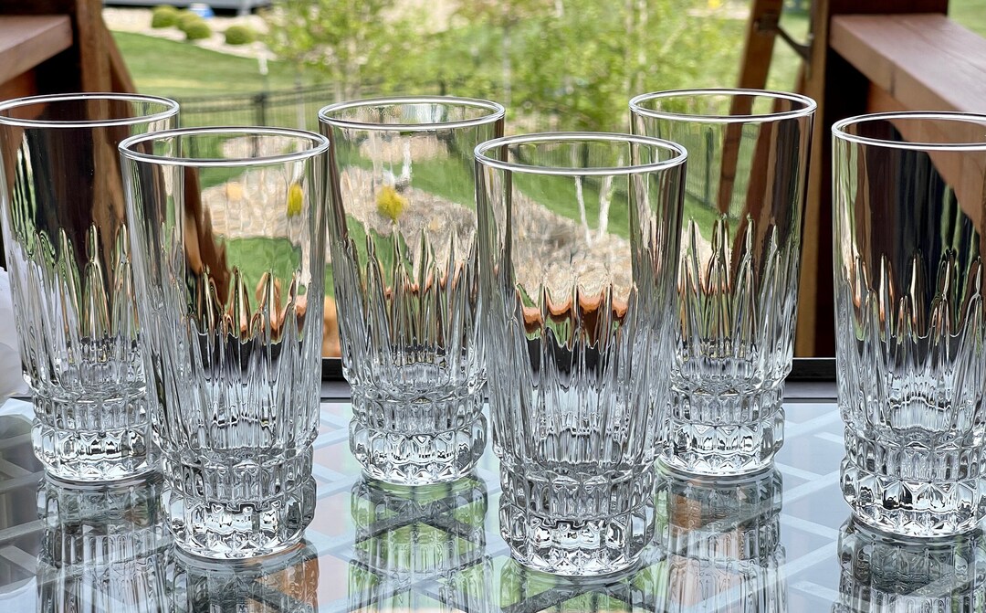 Six Tom Collins Highball Cocktail Glass Cristal D Arques Etsy