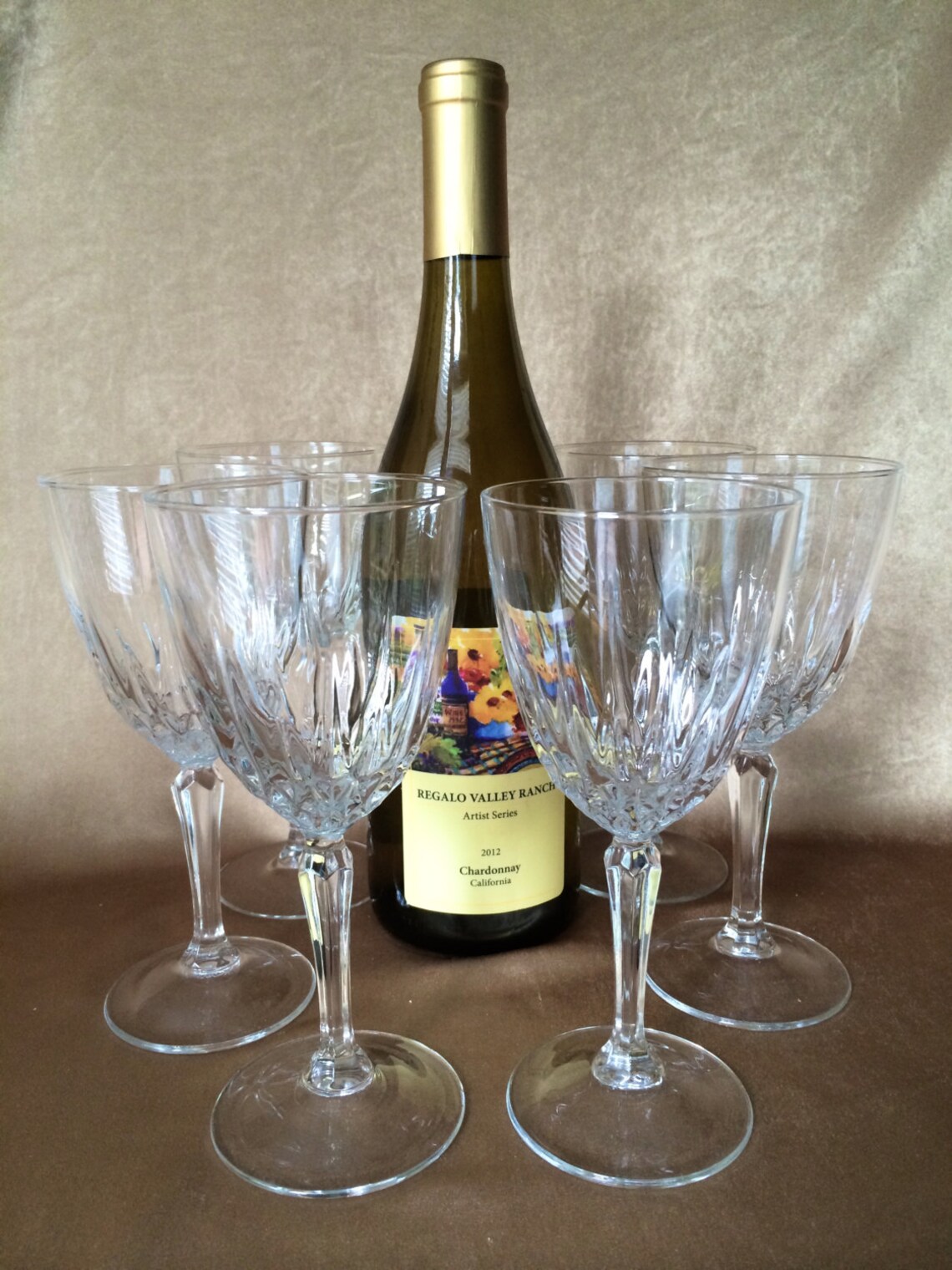 Crystal Wine Glass Vintage Luminarc Diamante D'Arques Etsy