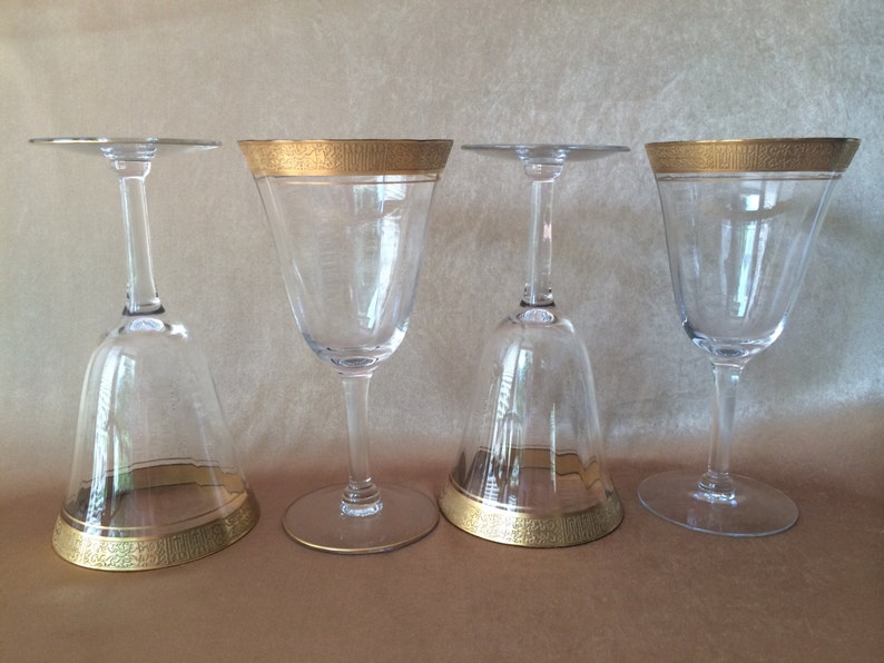 Gold Trim Wine Glass Tiffin Franciscan Tiffin Minton Optic Etsy