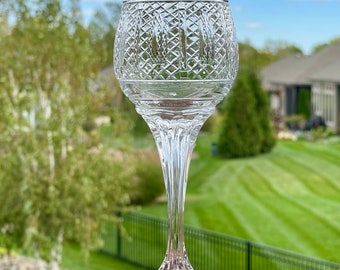 Four Mid Century Criss Cut Crystal Wine Glasses, Tall Heavy Vintage Wine  Goblets Franciscan "angelique", Luxury Stemware for Toasting Gifts - Etsy