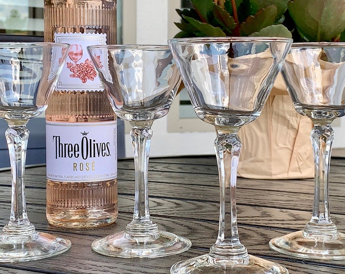 Vintage Nick and Nora Cocktail Barware, Craft Cocktail Stemware, Mid