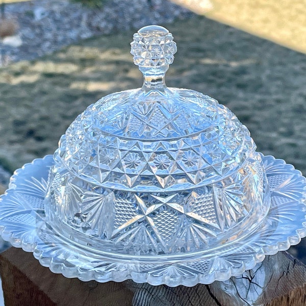 Crystal Butter Dish Etsy