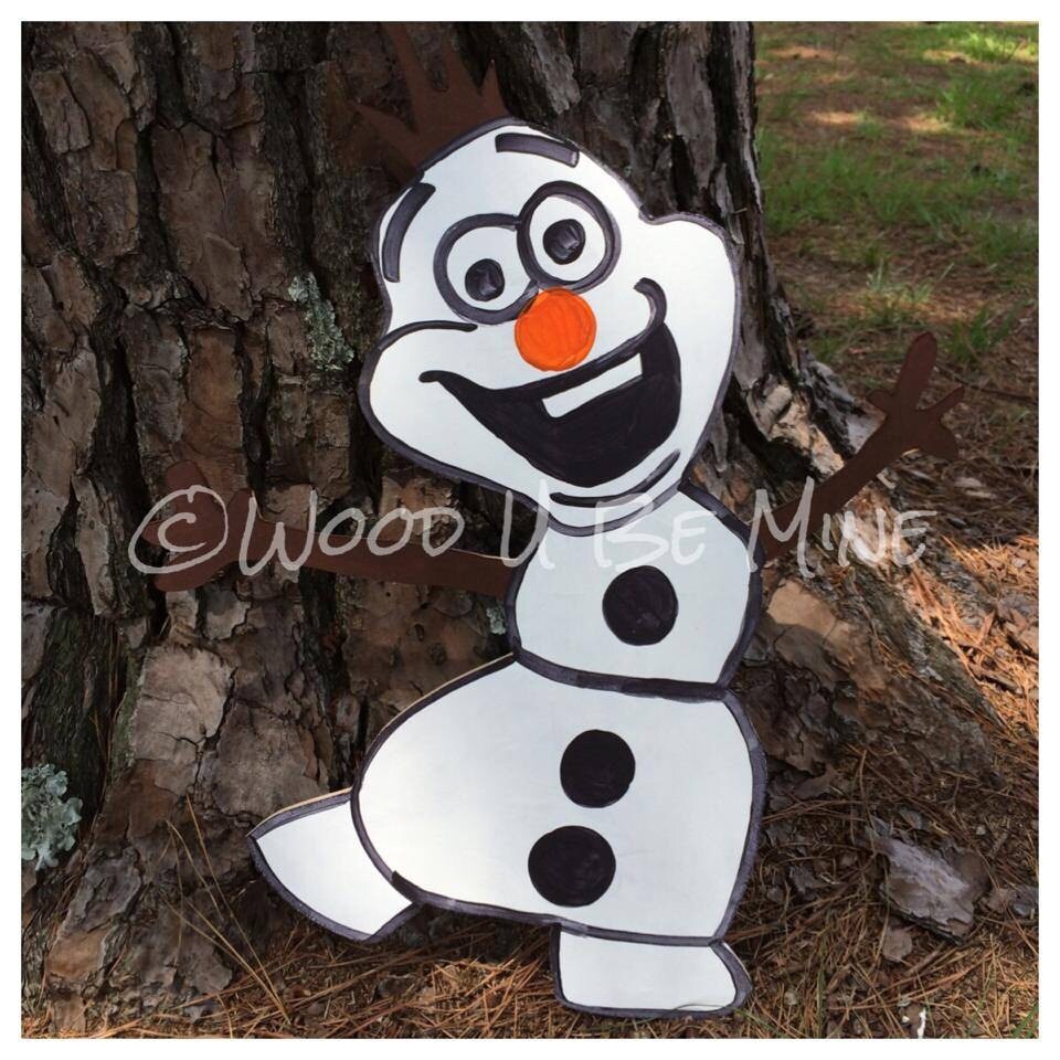 frozen inspired olaf wooden door hanger door sign anna etsy