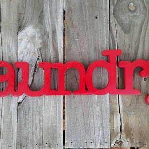 Wooden laundry sign