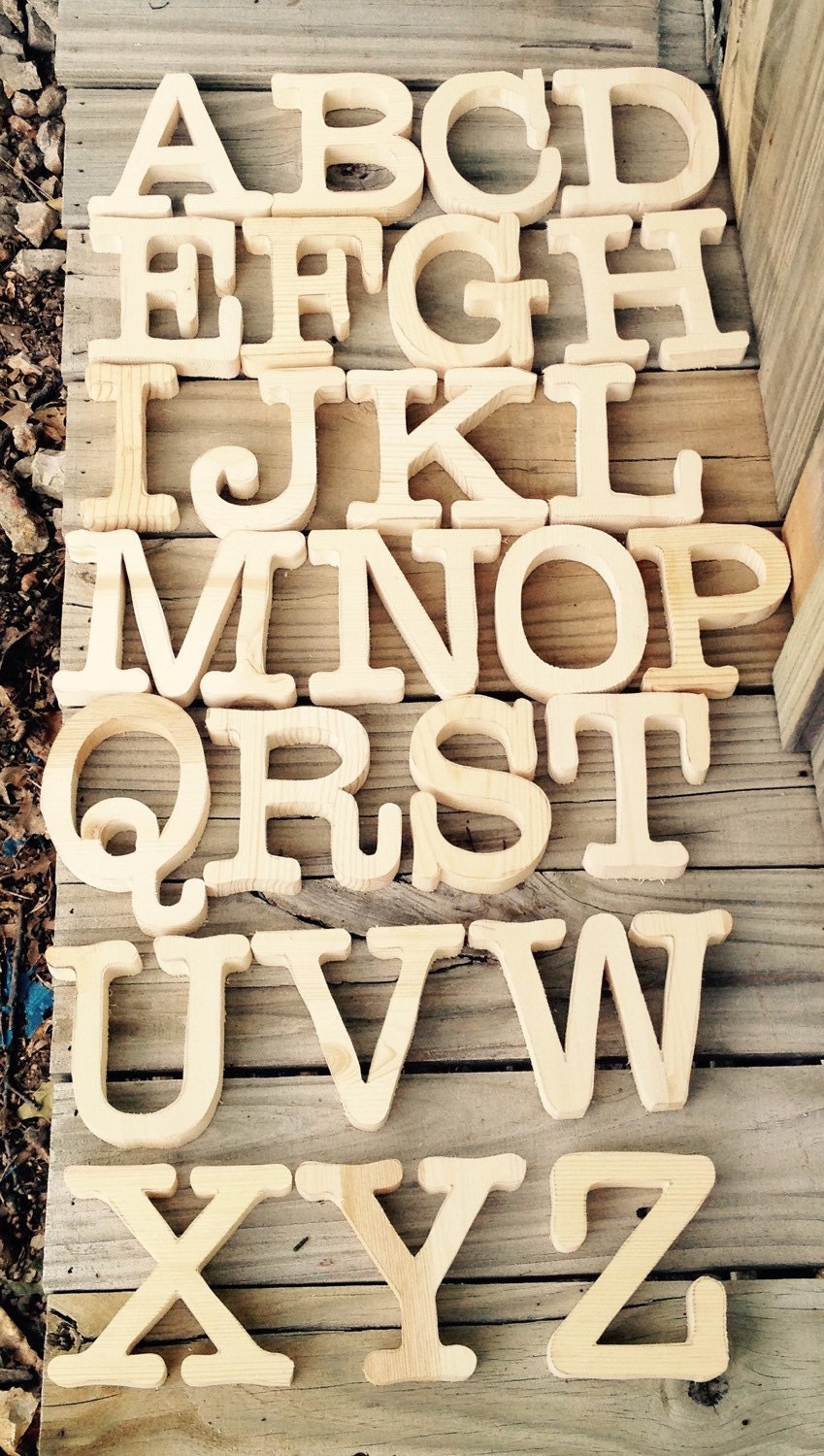Unfinished Wooden Letters Wall Decor Wreath Accessory Etsy