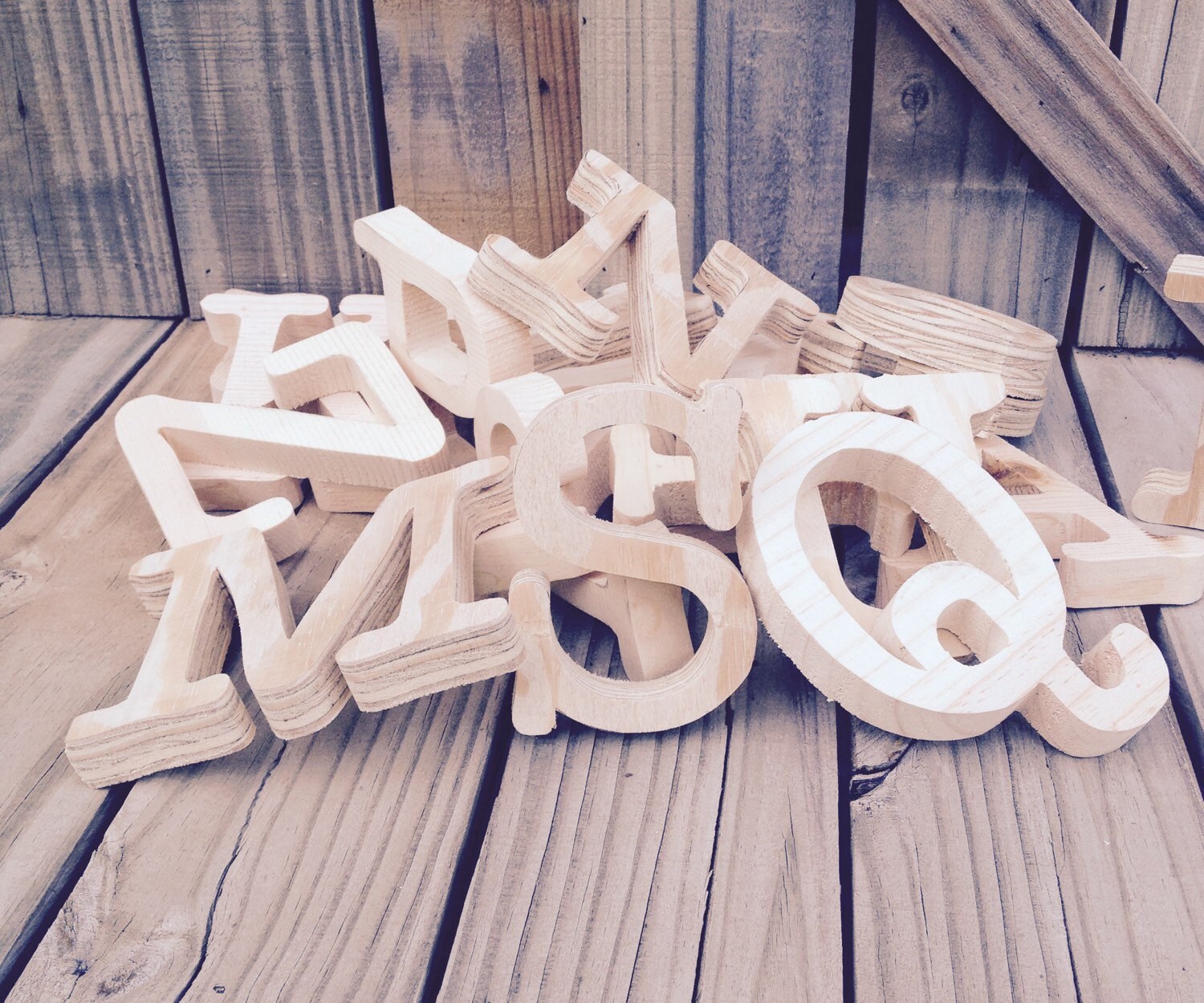 Unfinished Wooden Letters Wall Decor Wreath Accessory Etsy